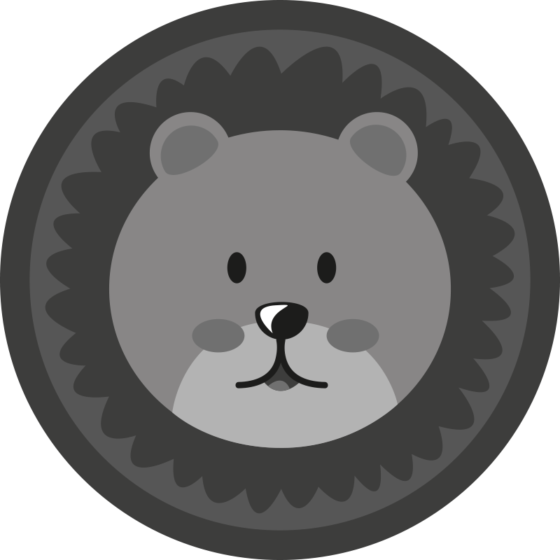 Vinyl Teppich Baby süßes löwengesicht - TenStickers