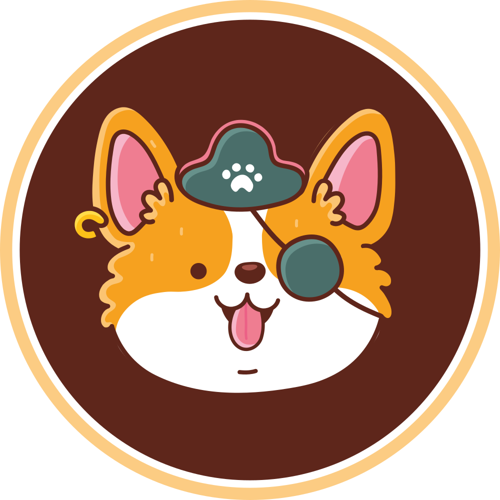 Vinyl Teppich modern corgi-kapitäns-emblem - TenStickers