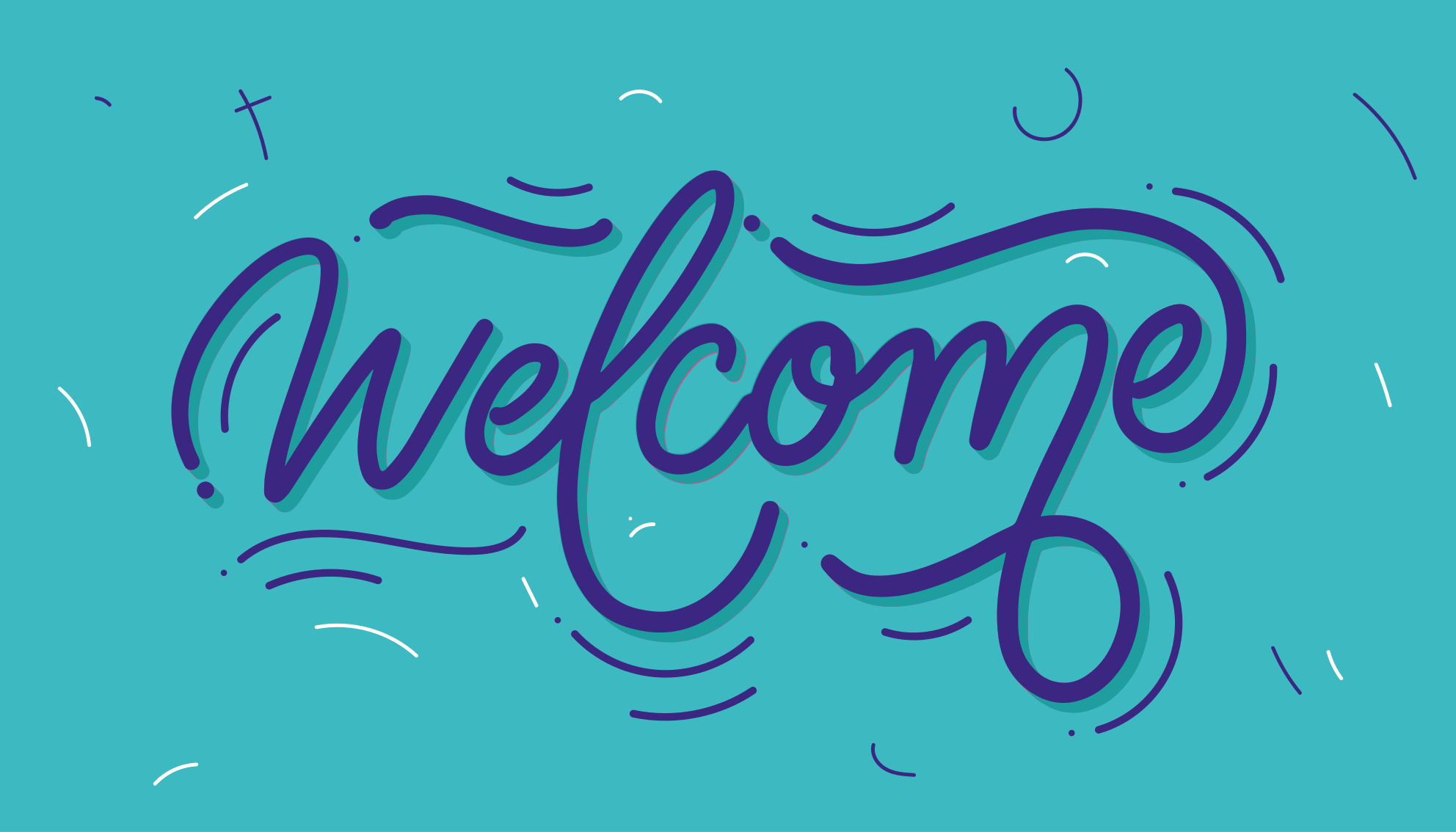 Vinyl teppich eingang willkommen blaues design - TenStickers