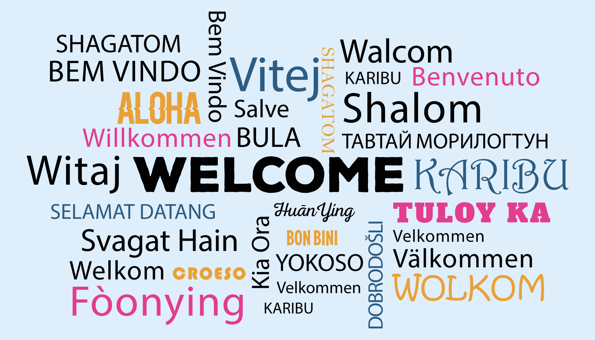 Vinyl teppich spruch willkommen alle aloha - TenStickers