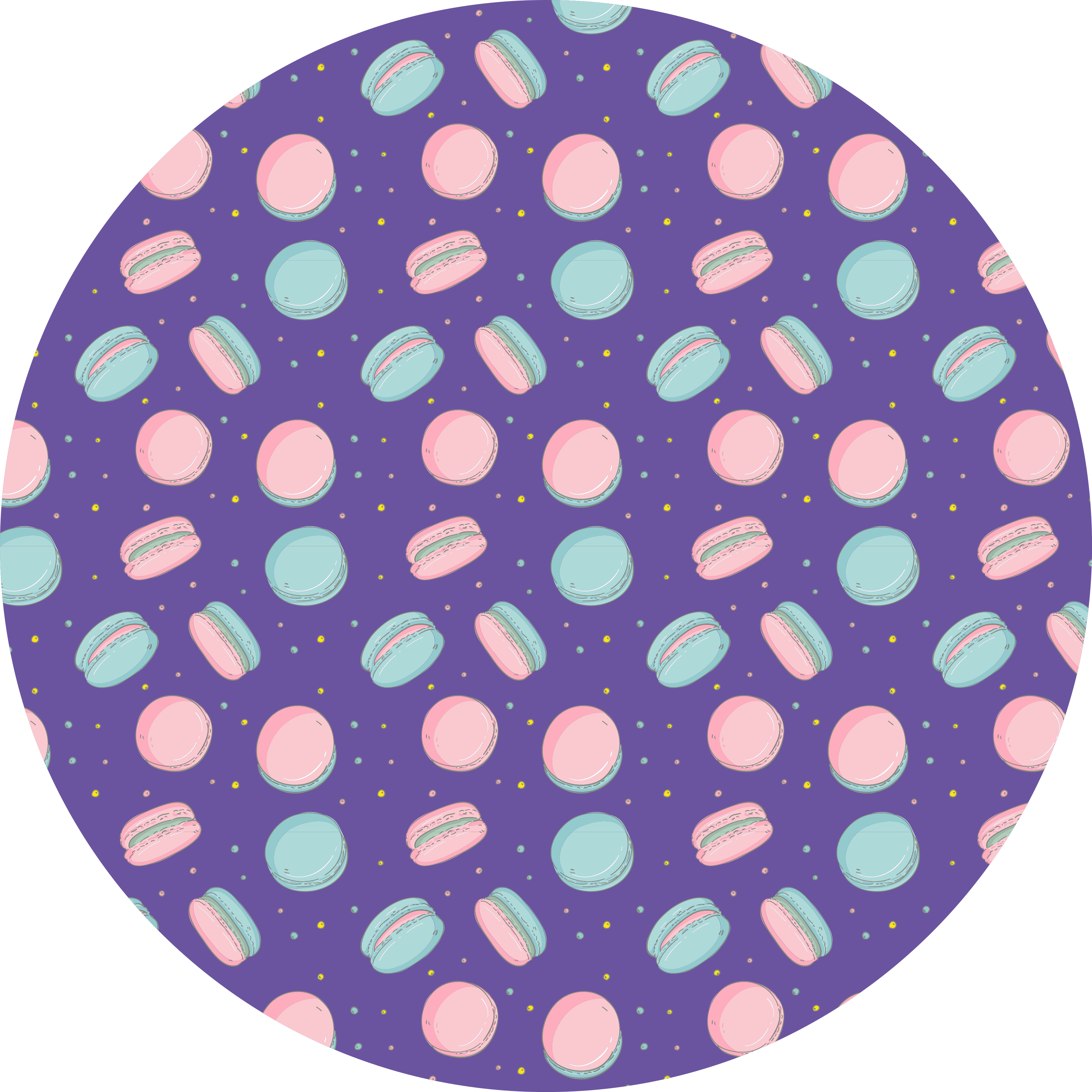 Vinyl Teppich Kinderzimmer buntes macaron-muster - TenStickers