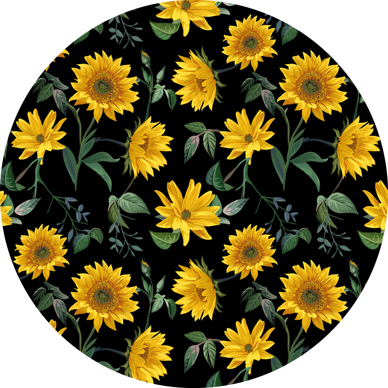Vinyl Teppich Blumen sonnenblumen-blumenmotiv - TenStickers