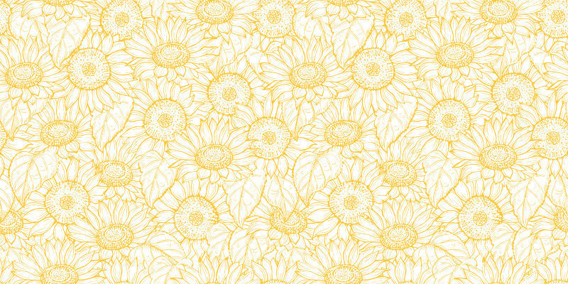 Vinyl Teppich Blumen sonnenblumenmotiv - TenStickers