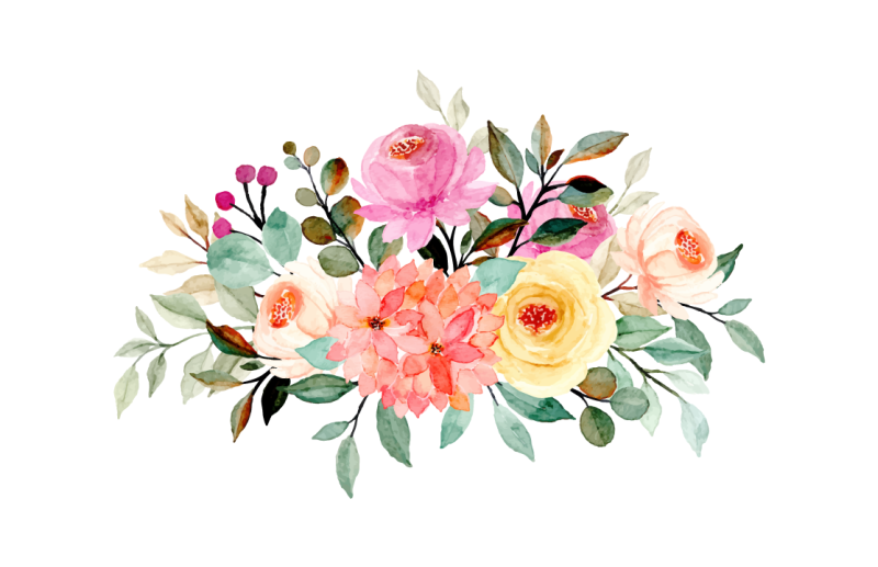 Vinyl Teppich Blumen blumenkomposition - TenStickers