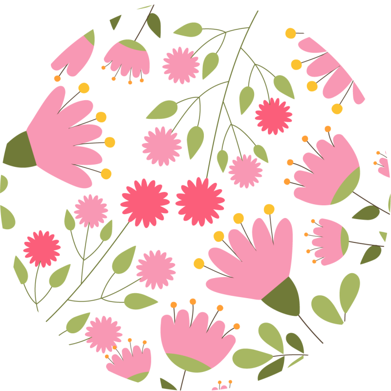 Vinyl Teppich Blumen blumenmuster-genuss - TenStickers