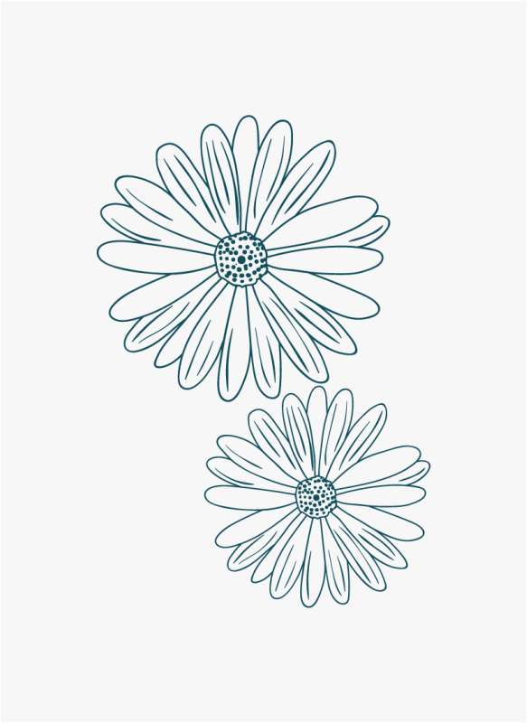 Vinyl Teppich Blumen zarte florale note - TenStickers