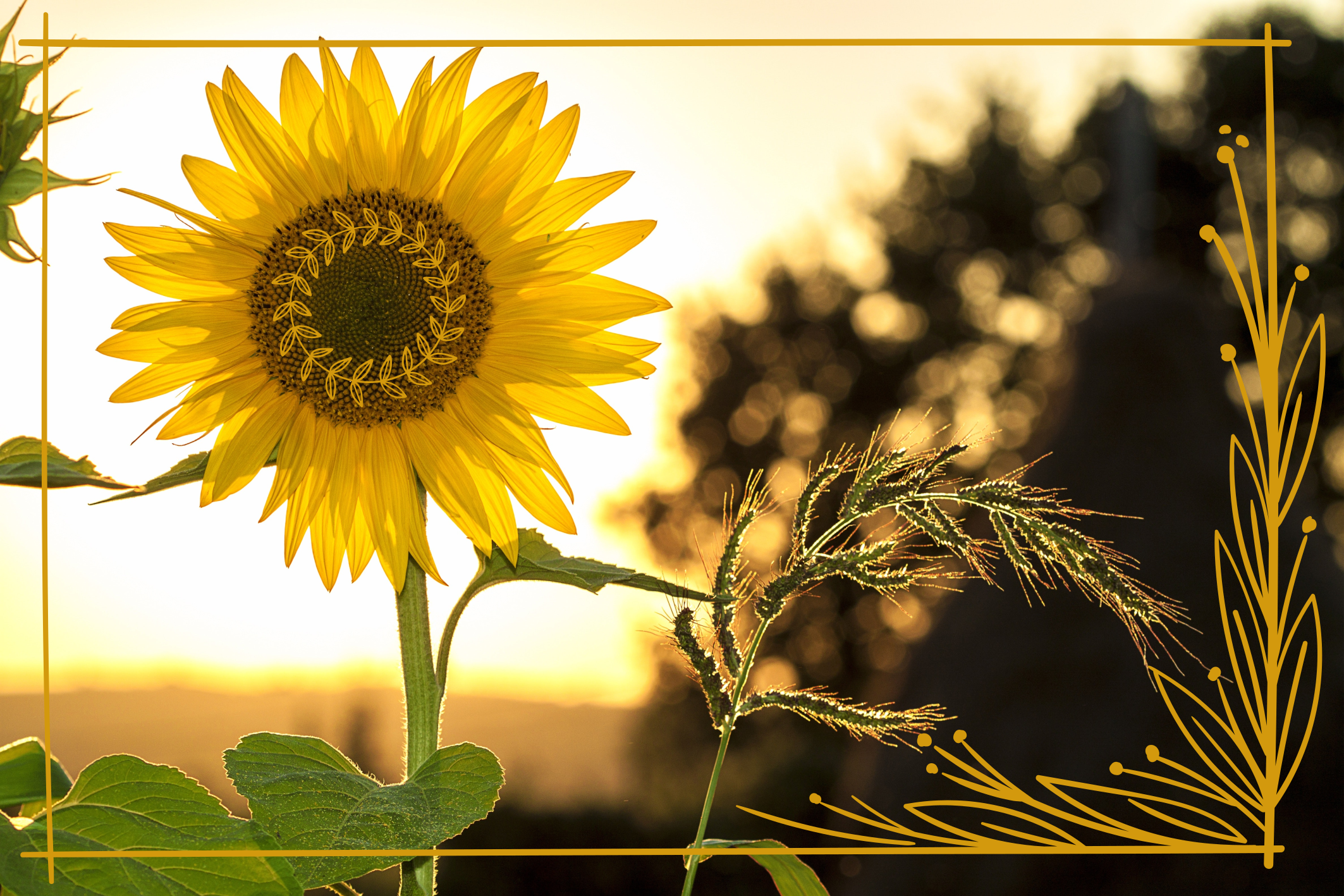 Vinyl Teppich Blumen sonnenblumenblüte - TenStickers