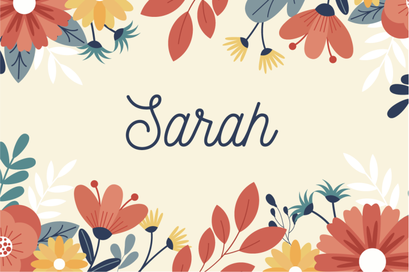 Vinyl Teppich mit Namen benutzerdefinierter blumenname - TenStickers