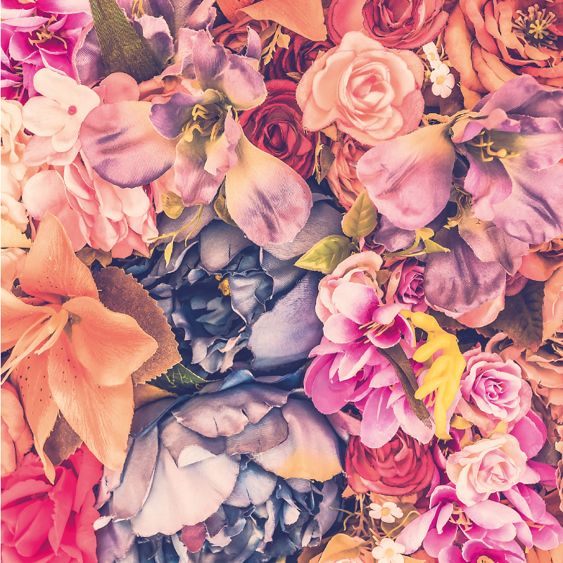 Vinyl Teppich Blumen lebendiges florales element - TenStickers