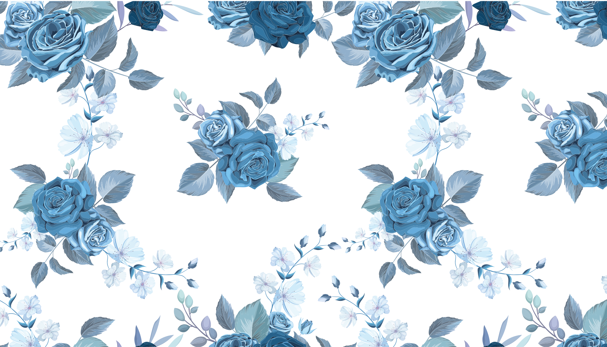Vinyl Teppich Blumen blaues blumenarrangement - TenStickers