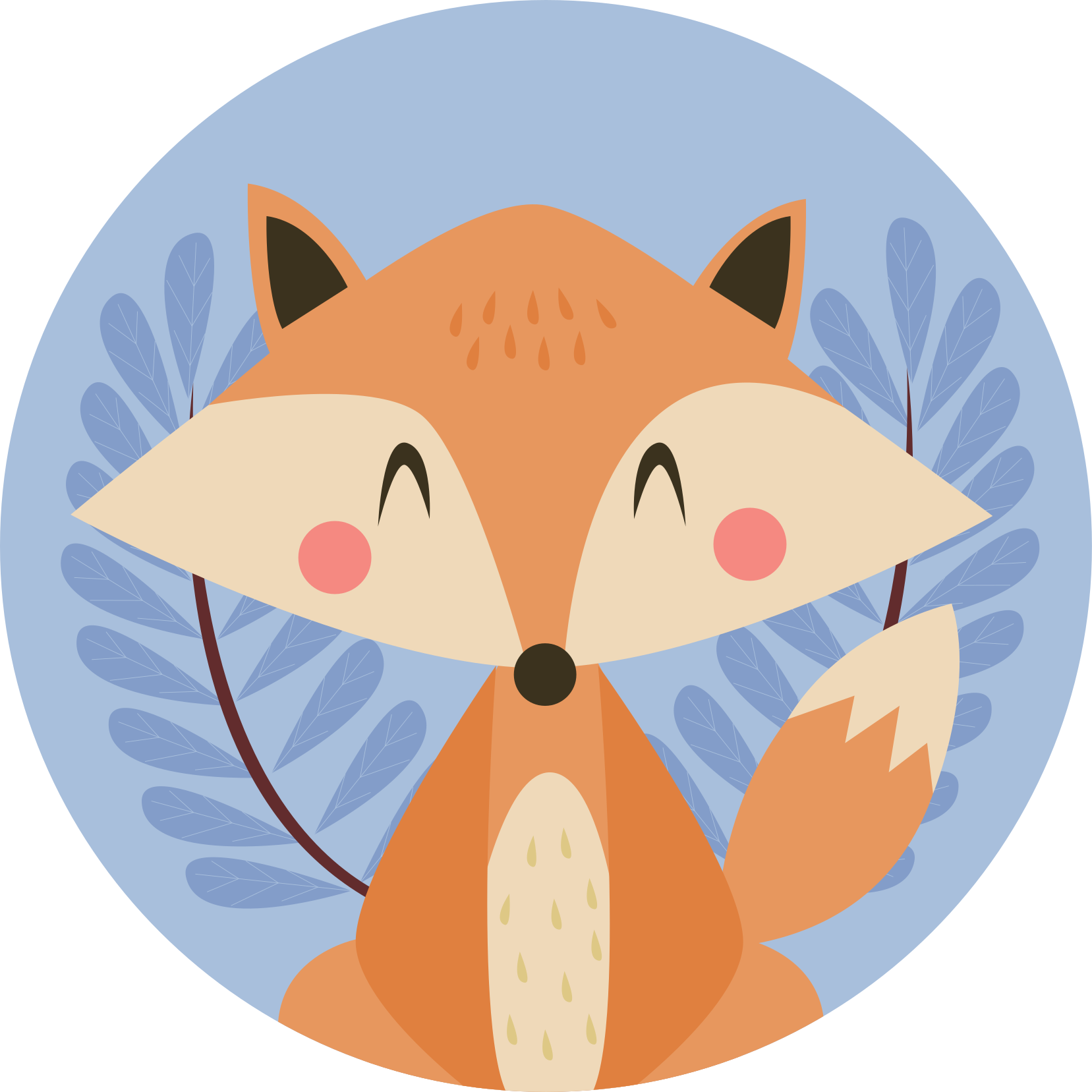 Vinyl Teppich Kinderzimmer fuchs-illustration - TenStickers