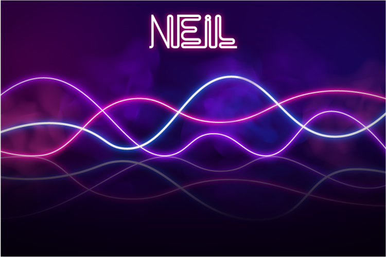 Vinyl Teppich mit Namen neonlichtanzeige - TenStickers