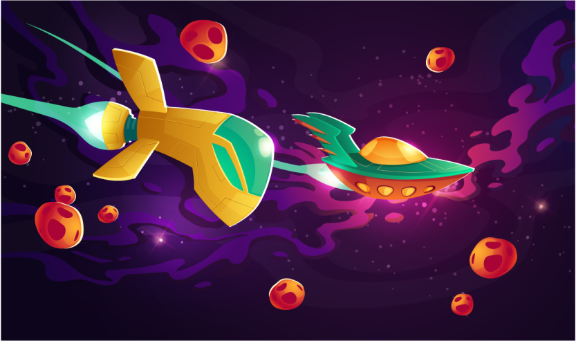 Vinylteppich kindlich konzept der kosmischen reise - TenStickers