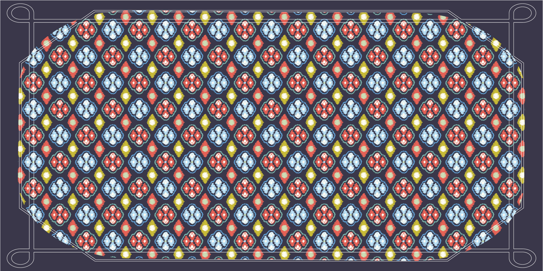 Vinyl Teppich Eingang bunte mosaikkomposition - TenStickers