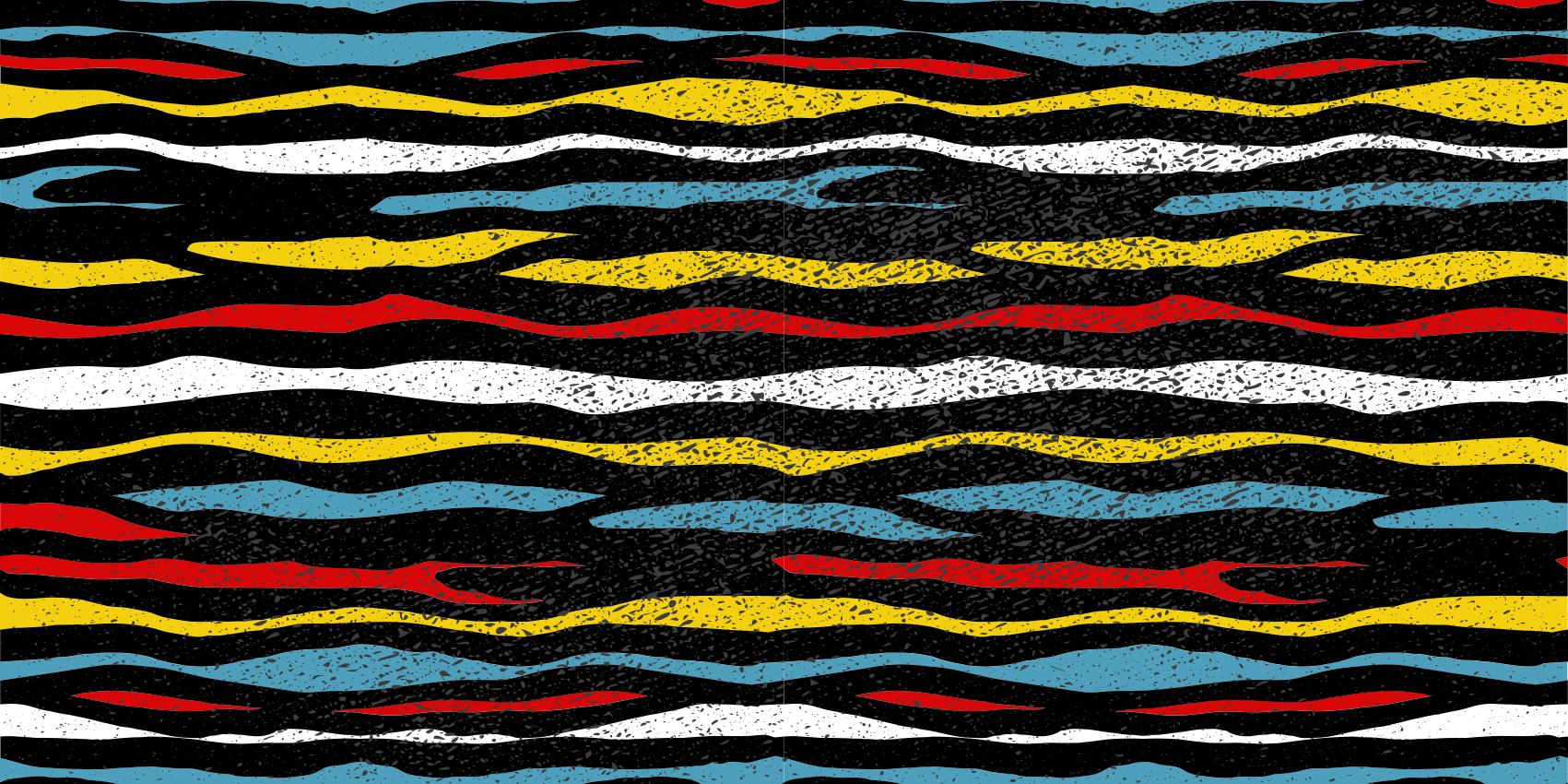 Vinyl Teppich gestreift buntes wellendesign - TenStickers