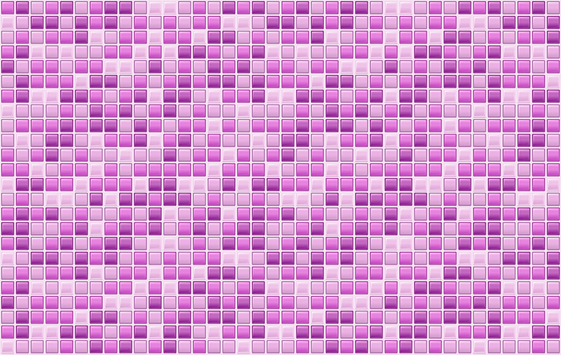 Vinyl Teppich Fliesenoptik mosaik in lilatönen - TenStickers