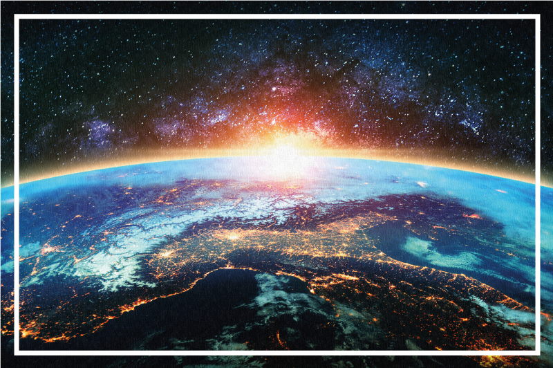 Vinyl Teppich Weltkarte planetenansicht - TenStickers