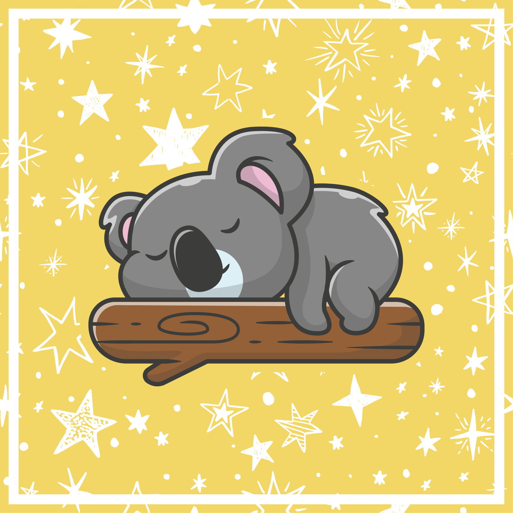 Vinyl Teppich Baby koala-träume - TenStickers