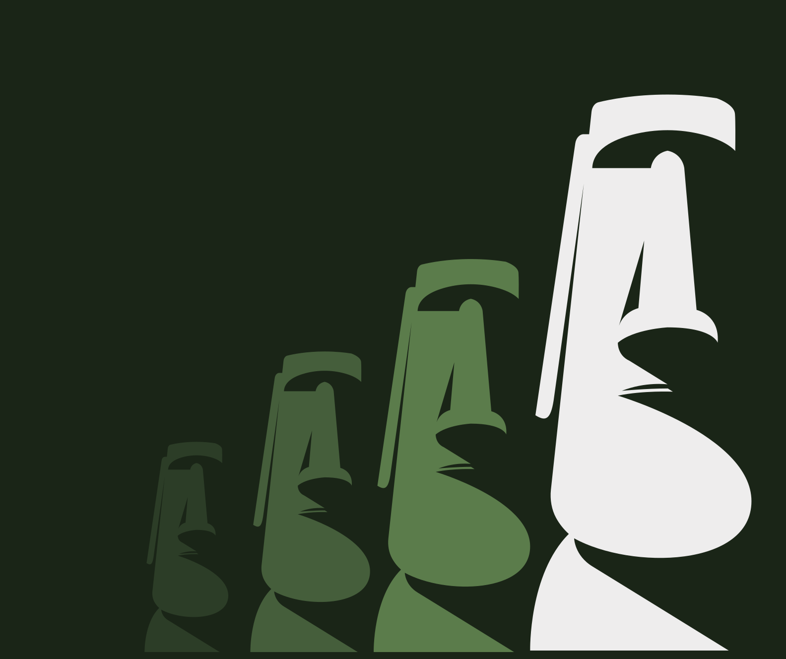 Vinyl Teppich Wohnzimmer umriss der moai-statuen - TenStickers