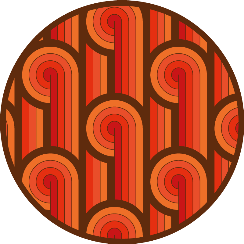 Vinylteppich Vintage Gestreifte formen - TenStickers