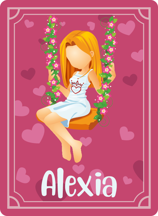 Vinyl Teppich Jugendzimmer grasschaukel mit namen - TenStickers