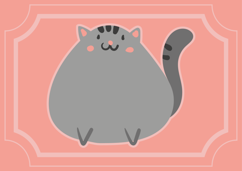 Vinylteppich kindlich entzückendes katzenkunstwerk - TenStickers