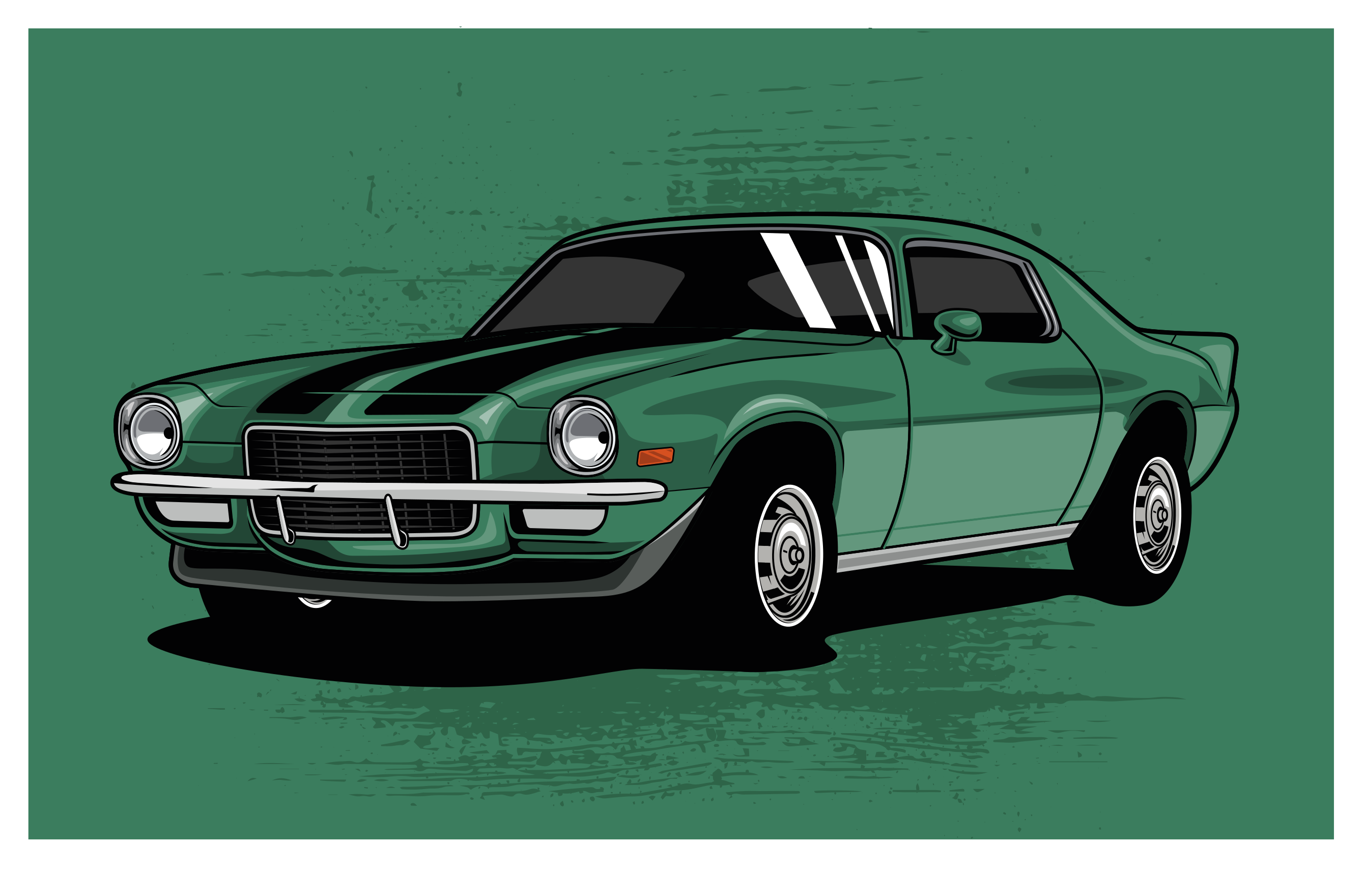 Vinyl Teppich Straßen oldtimer-ansicht - TenStickers