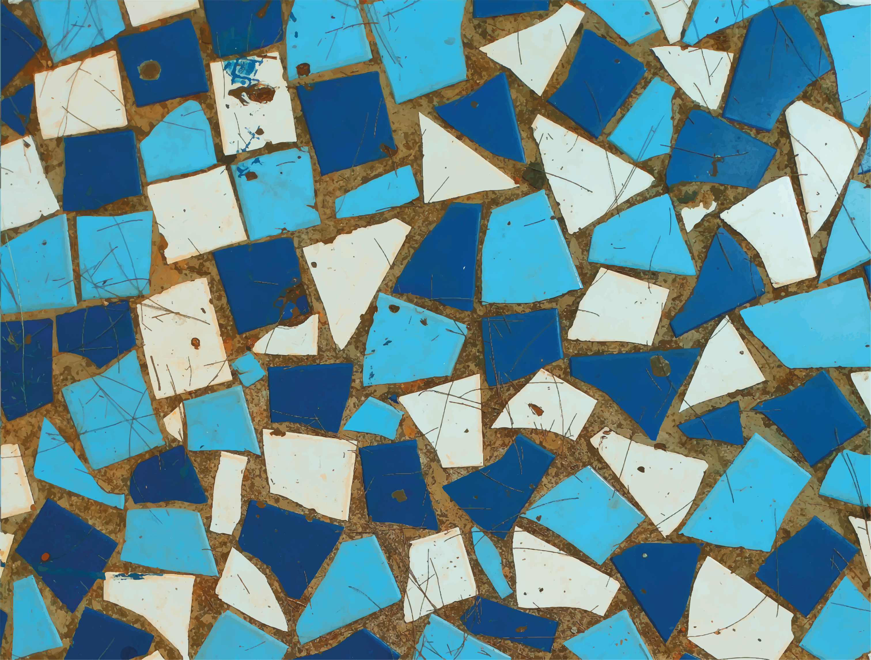 Vinyl teppich mosaik mosaikfliesen arrangements - TenStickers