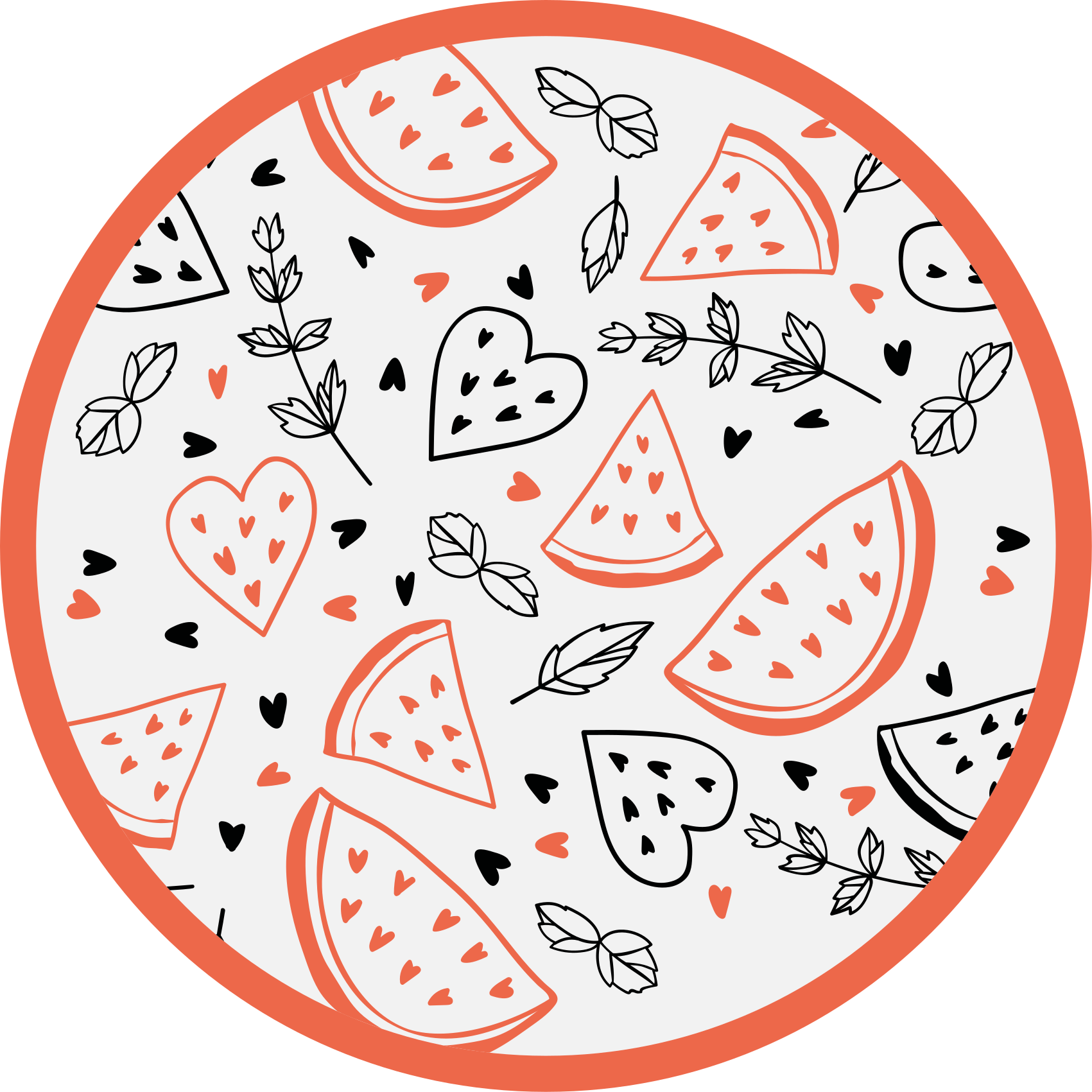 Vinylteppich kindlich süße herzmuster - TenStickers