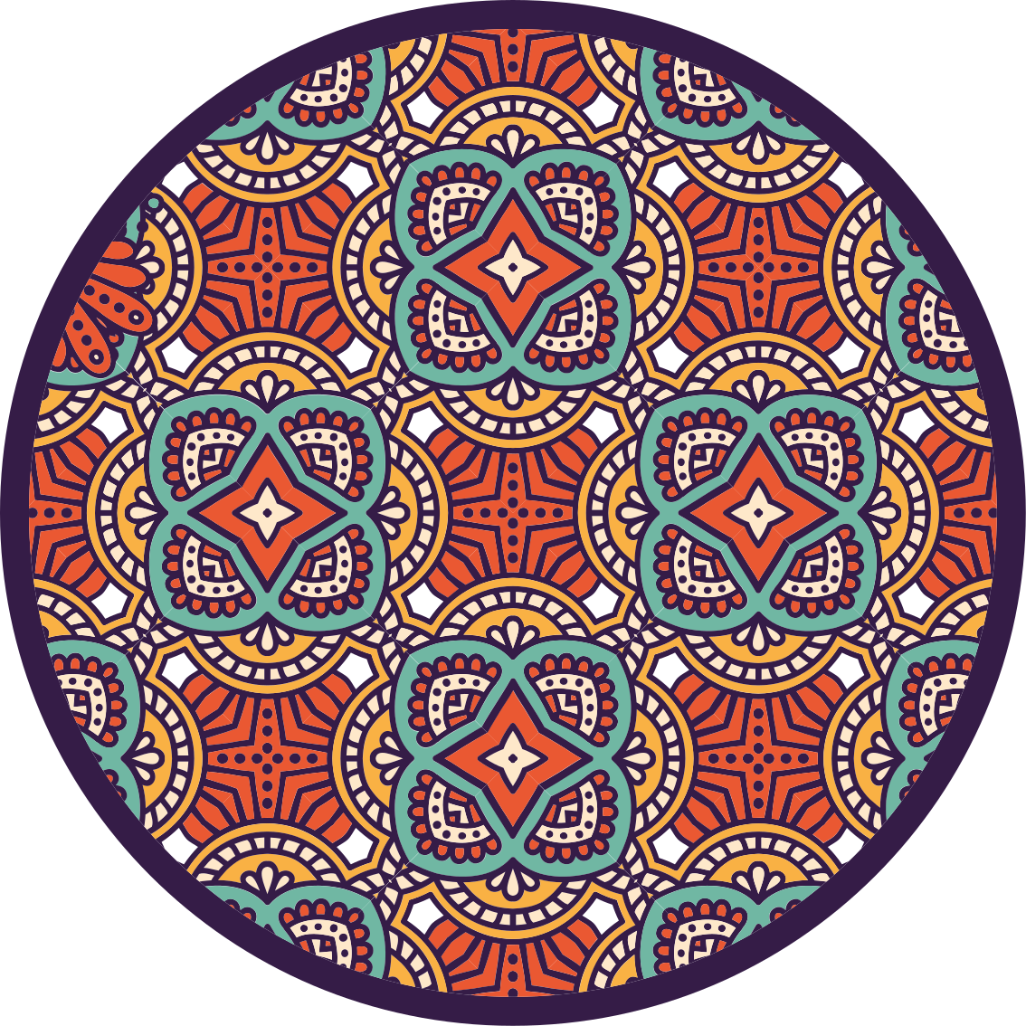 Vinyl Teppich Mandala bunte geometrische harmonie - TenStickers