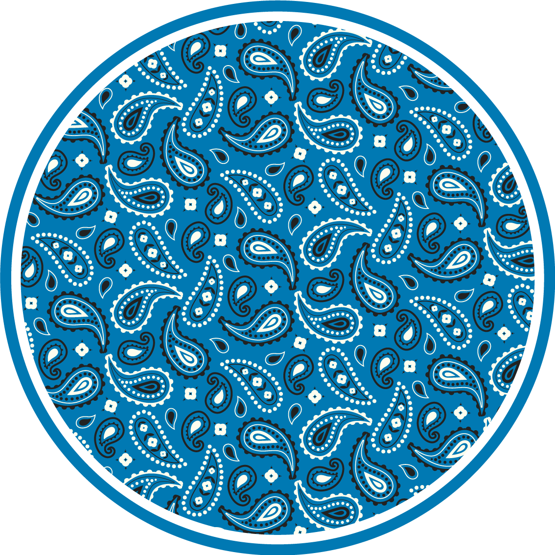 Vinyl Teppich ethnisch blau bedrucktes paisley - TenStickers