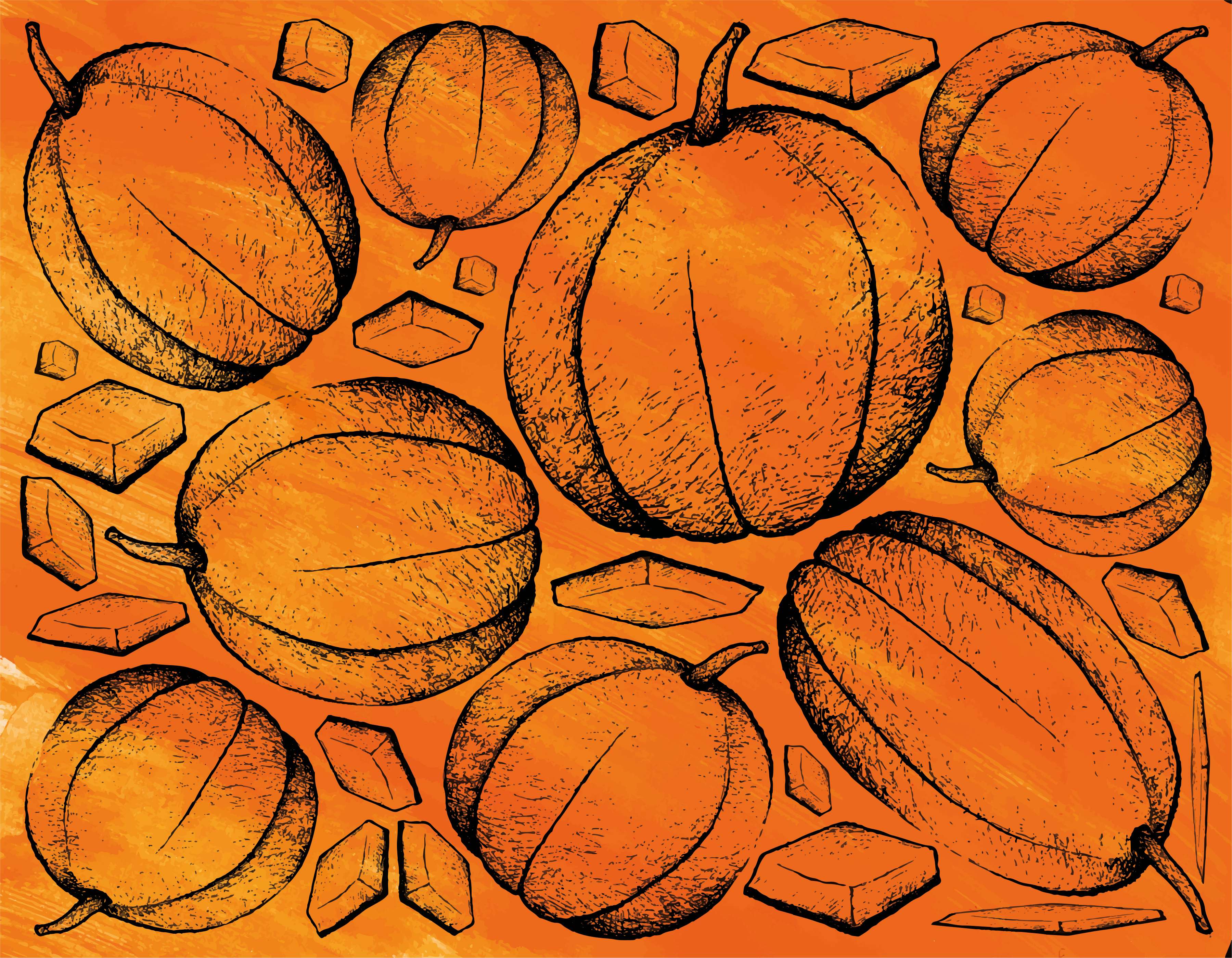 Vinyl Teppich Halloween kürbisernte - TenStickers