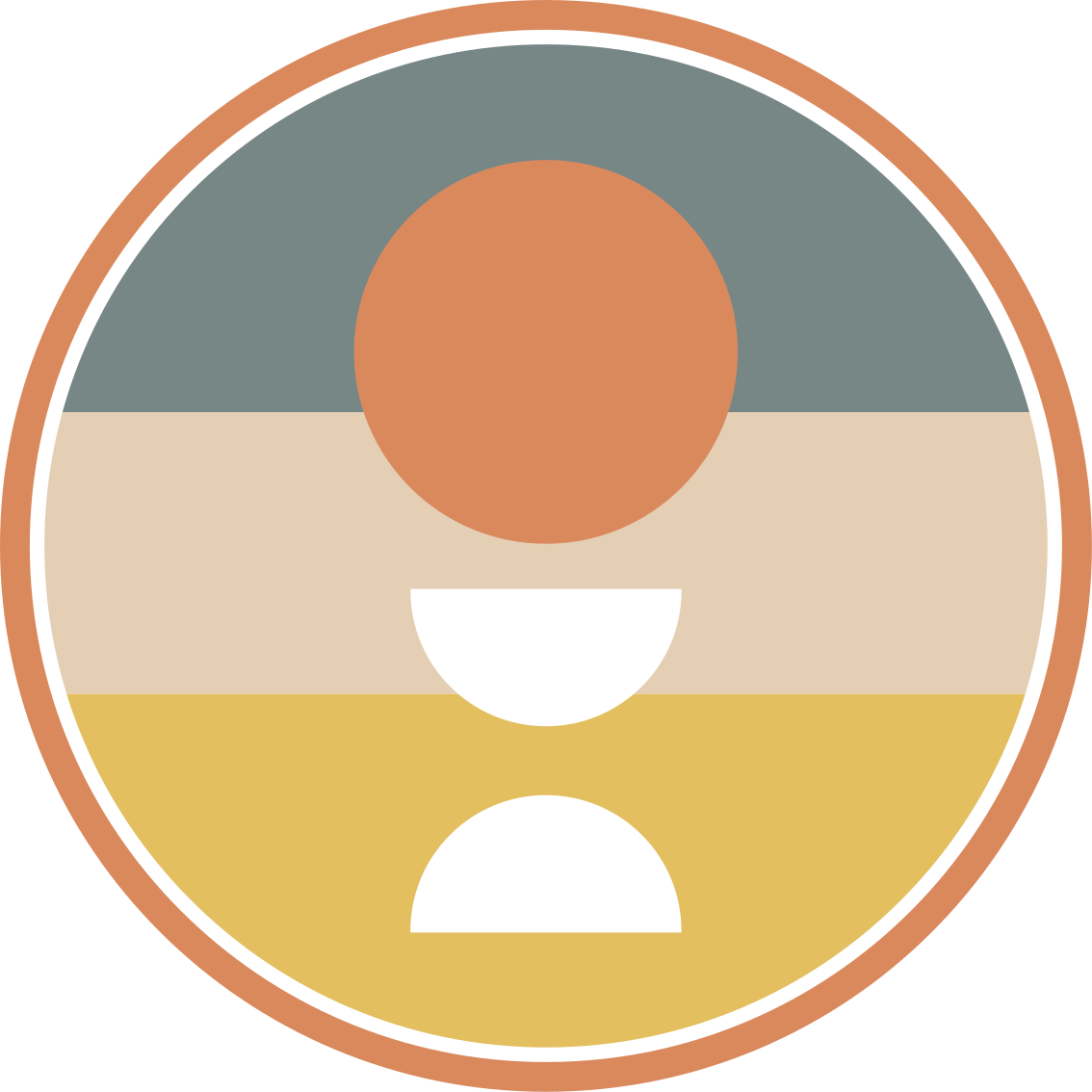 Vinyl Teppich minimalistisch kreisförmige farbharmonie - TenStickers