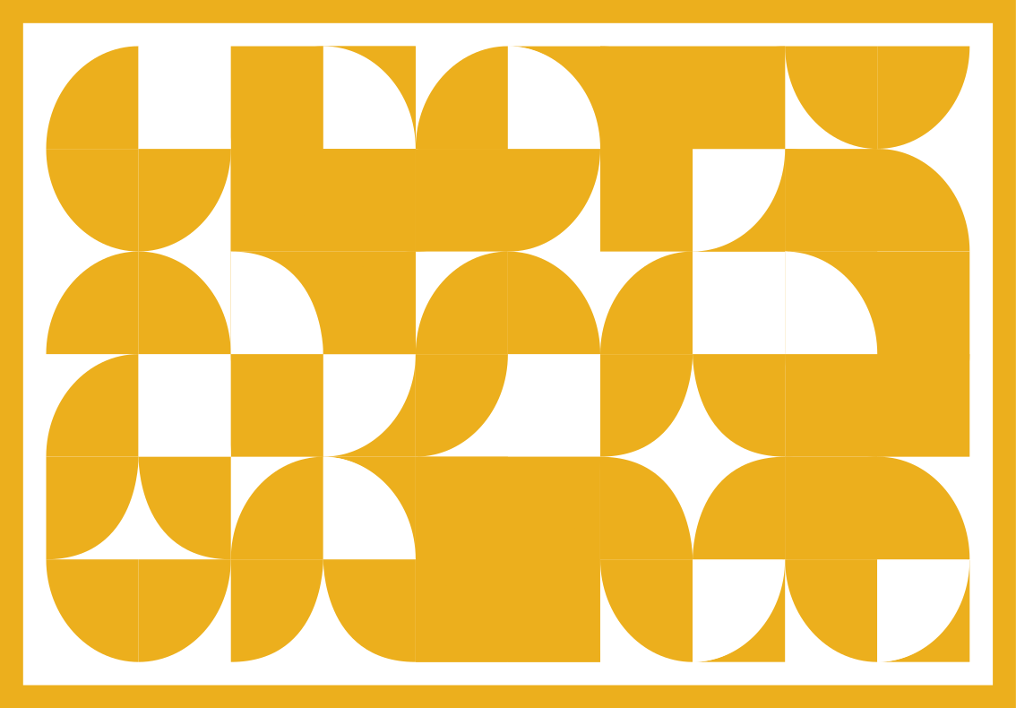 Vinyl Teppich geometrisch kräftige gelbe formen - TenStickers