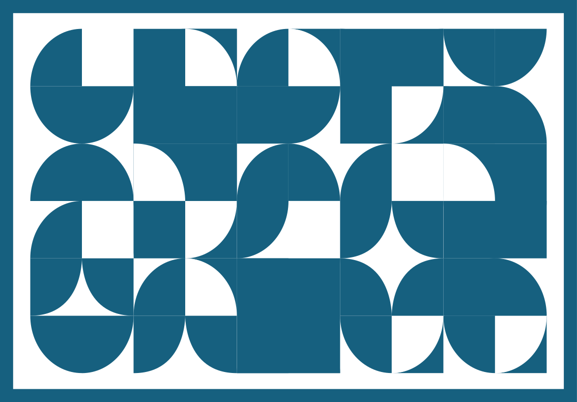 Vinyl Teppich geometrisch blaues abstraktes motiv - TenStickers