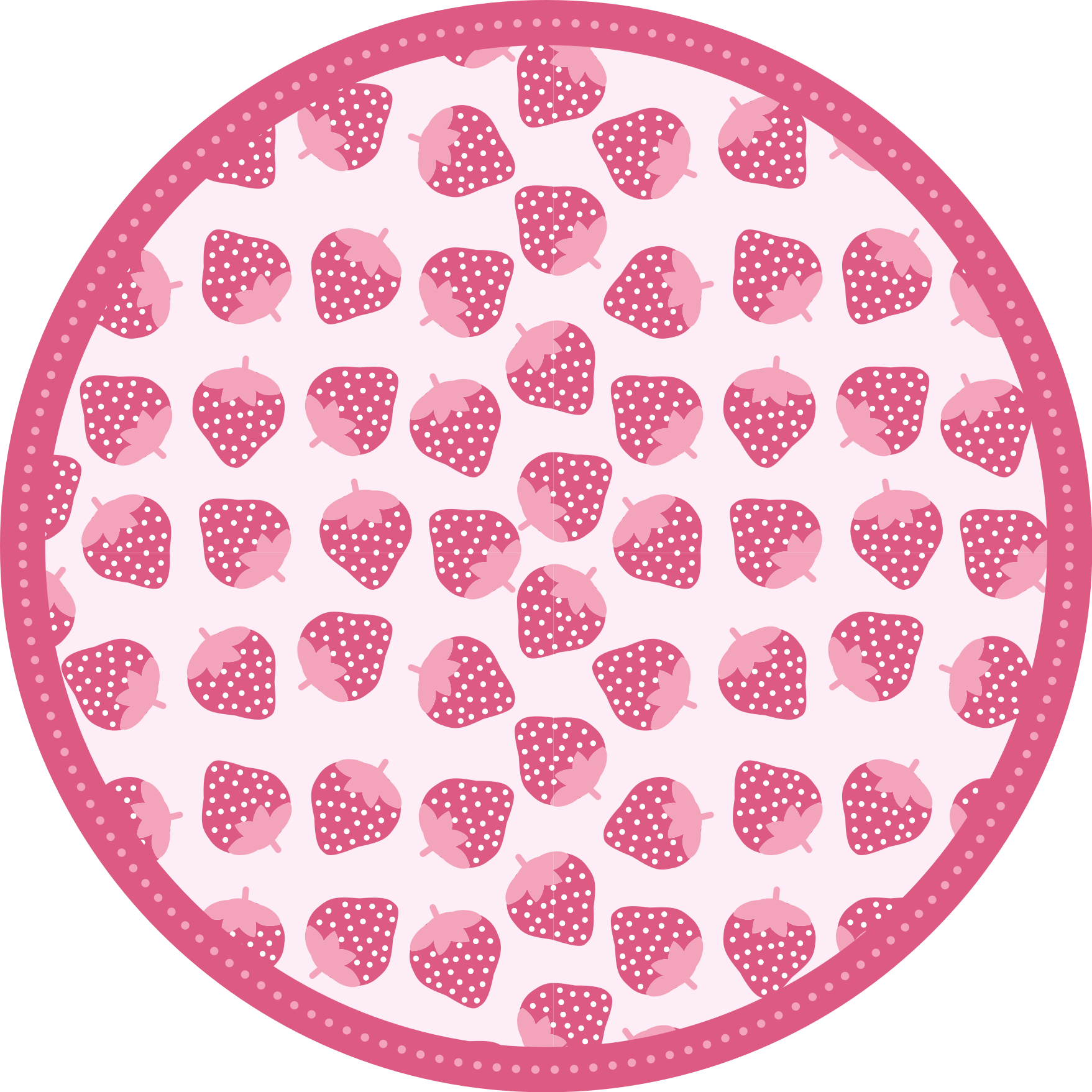 Vinyl teppich küche mit süßem erdbeer-muster - TenStickers