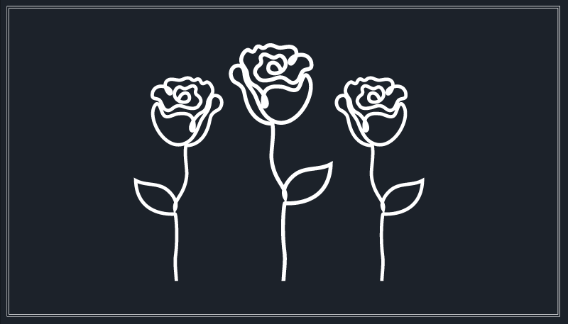 Vinyl Teppich Blumen botanische skizzendarstellung - TenStickers