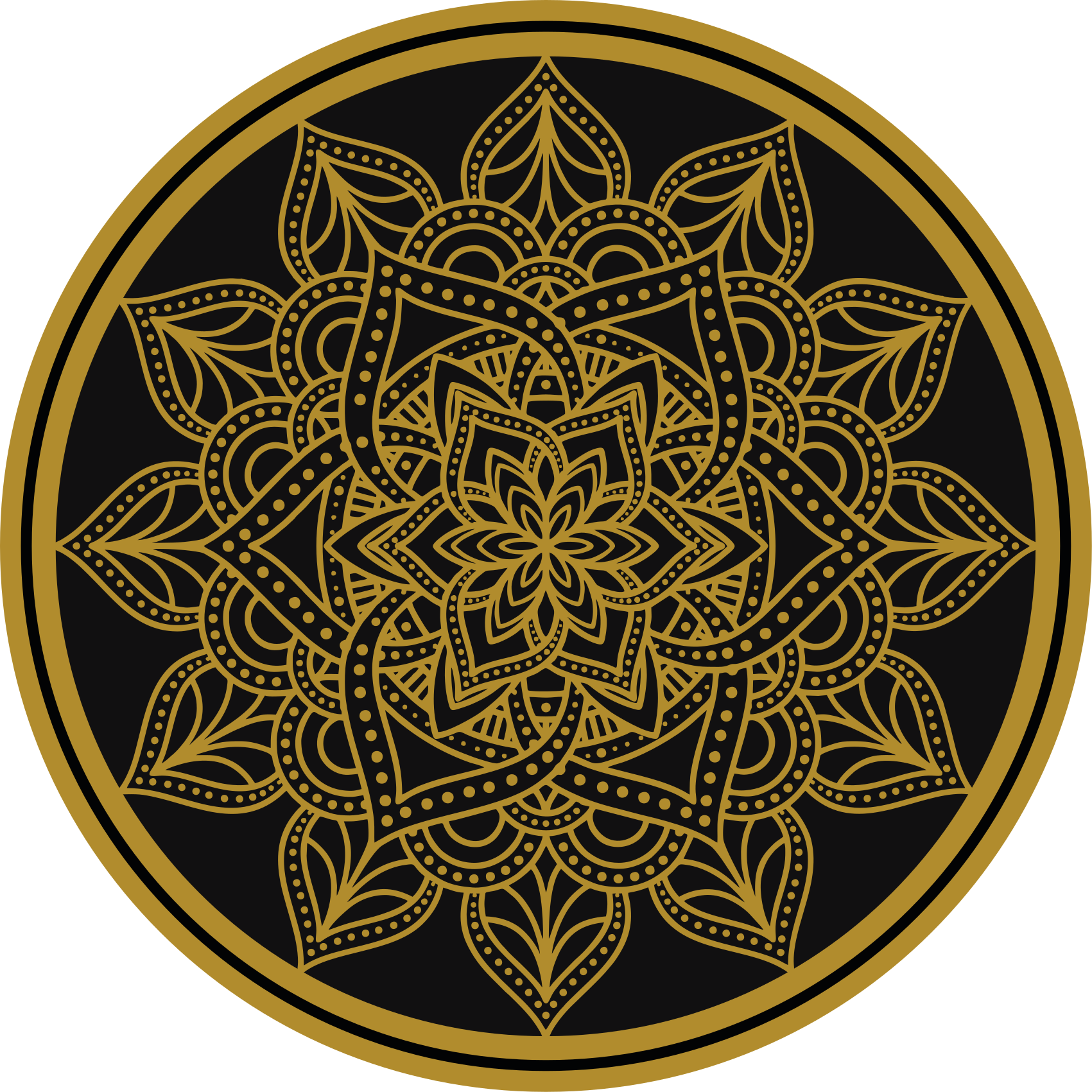 Vinyl Teppich Mandala anmutiges element - TenStickers