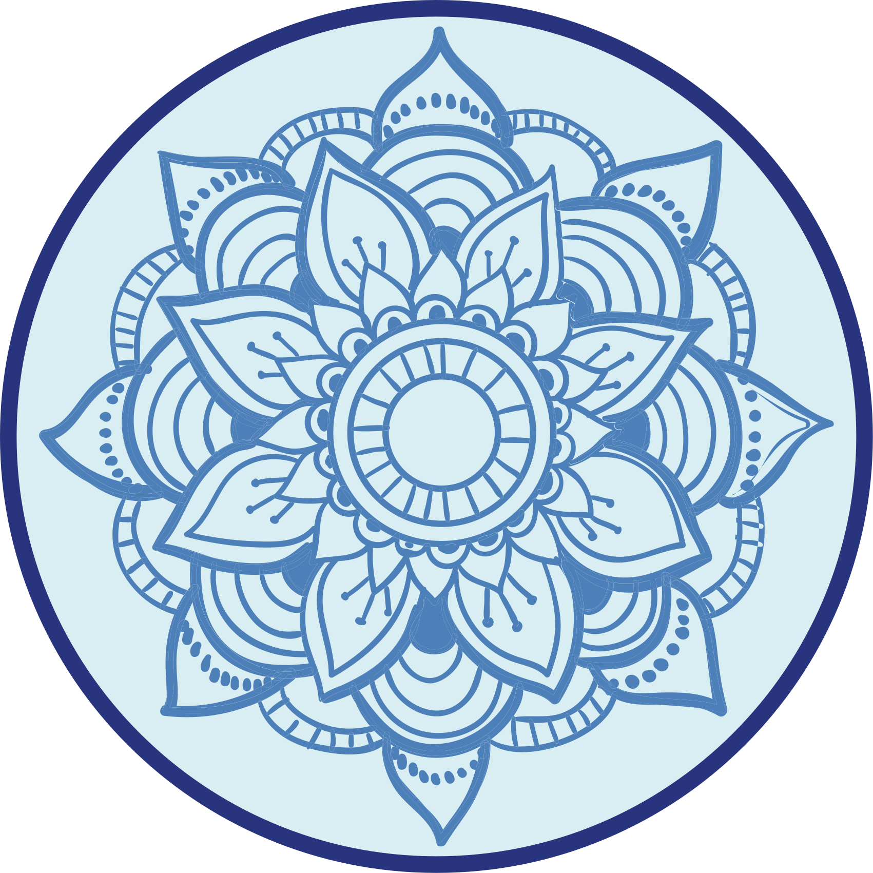 Vinyl Teppich Mandala kompliziertes blumenmotiv - TenStickers