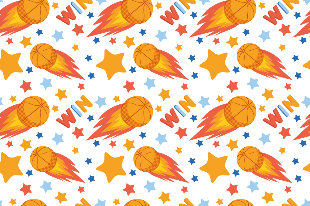 Vinyl Teppich Spiele sportliches sternen-design - TenStickers