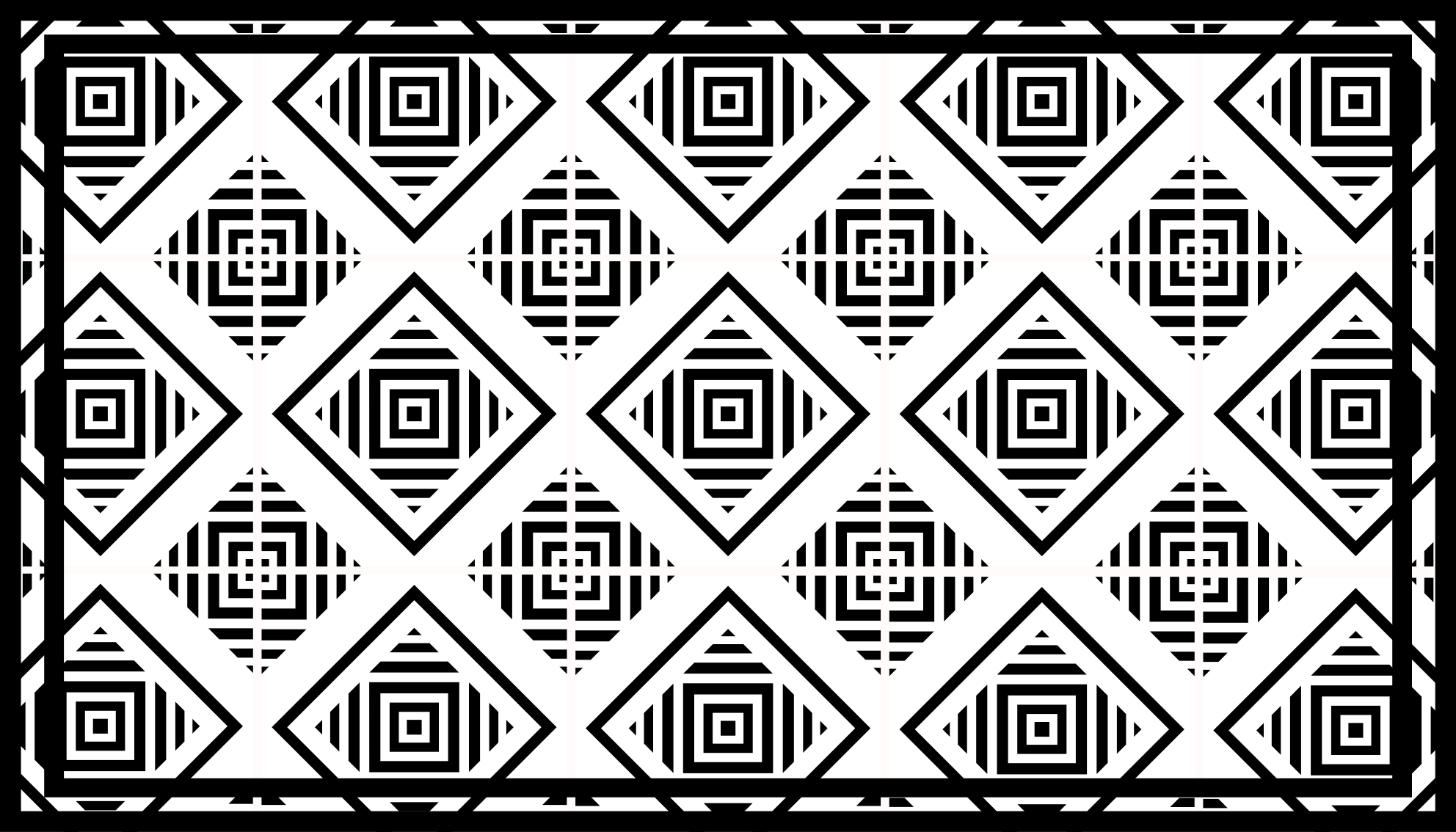 Vinyl Teppich geometrisch monochrome motive - TenStickers
