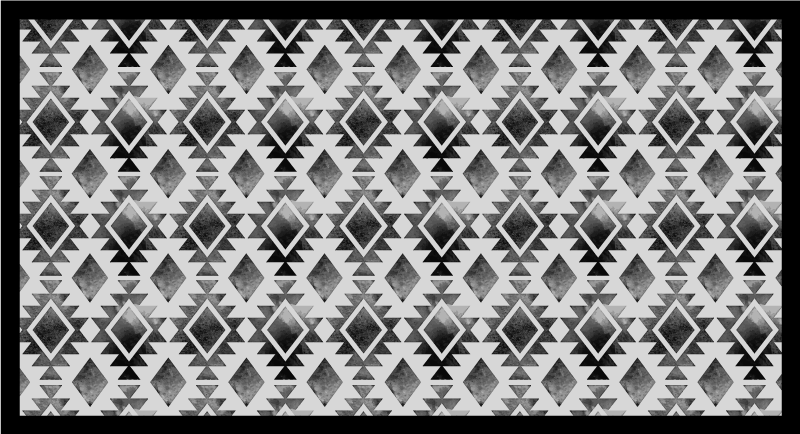 Vinylteppich nordisch Graues und weißes dreiecksmuster - TenStickers