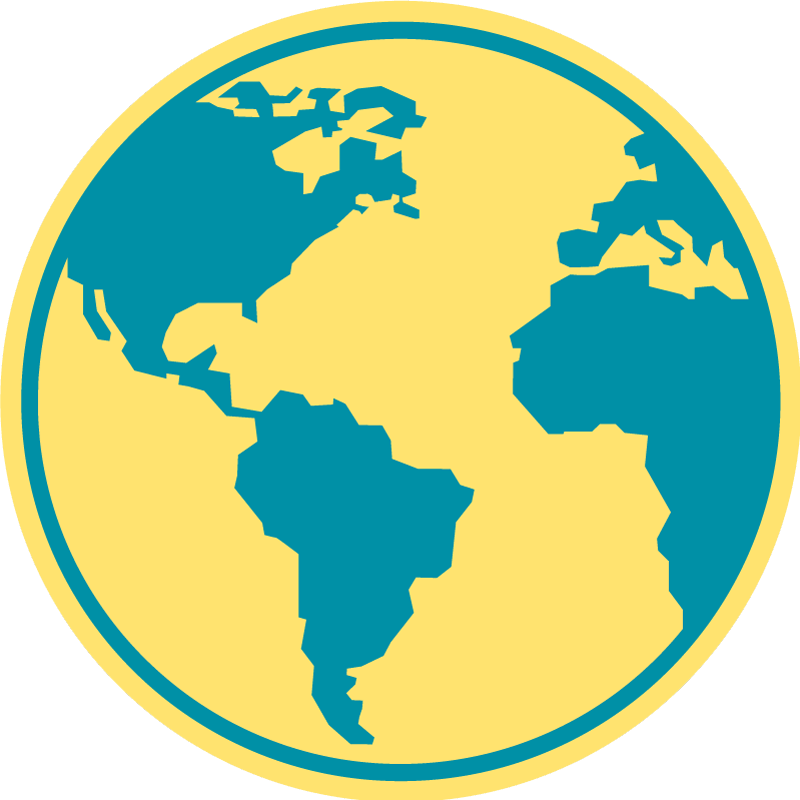 Vinyl Teppich rund geografische weltkarte - TenStickers