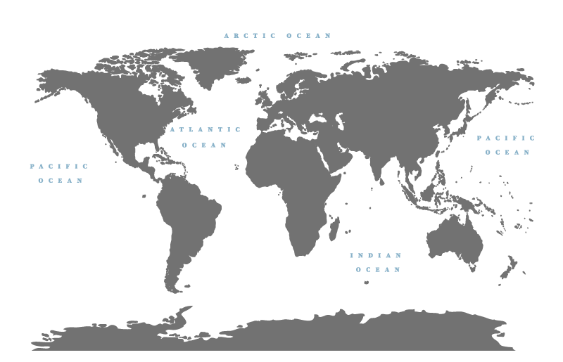 Vinyl Teppich Wohnzimmer stilisierte weltkarte - TenStickers