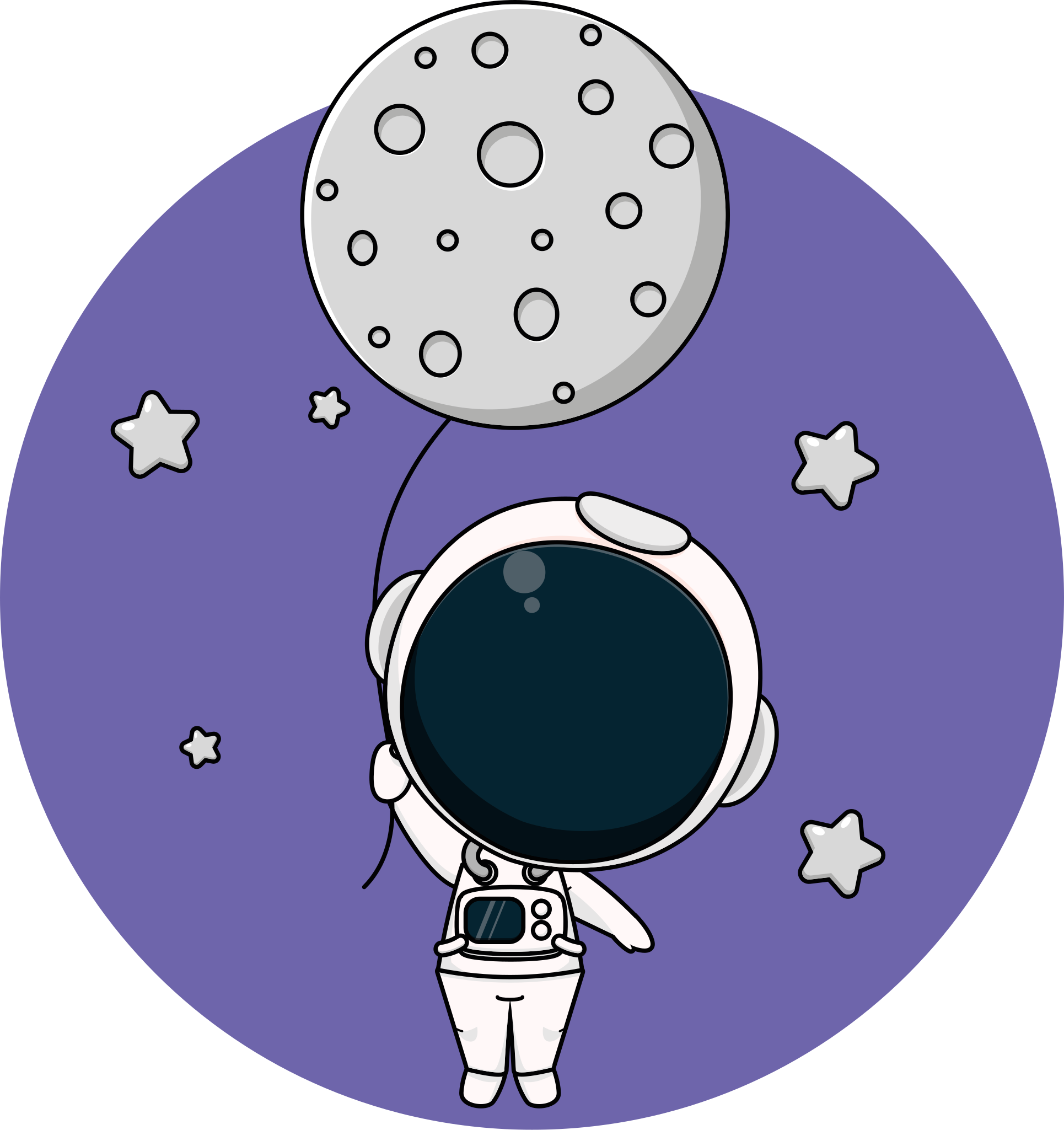 Vinylteppich kindlich astronaut mit ballon - TenStickers
