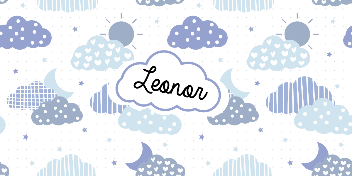 Vinyl Teppich mit Namen wolkenmuster - TenStickers