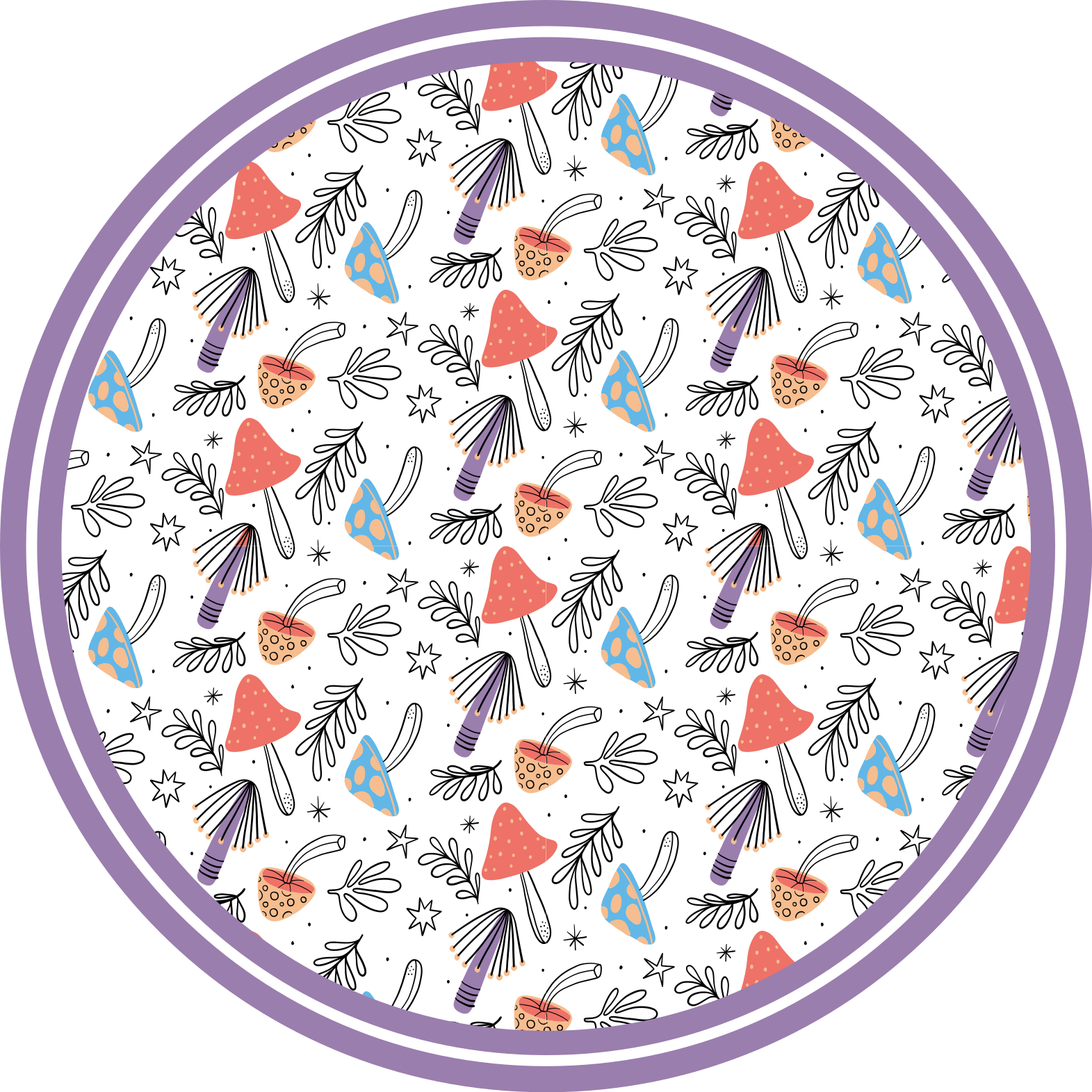 Vinyl Teppich Natur bunte pilzsprossen - TenStickers