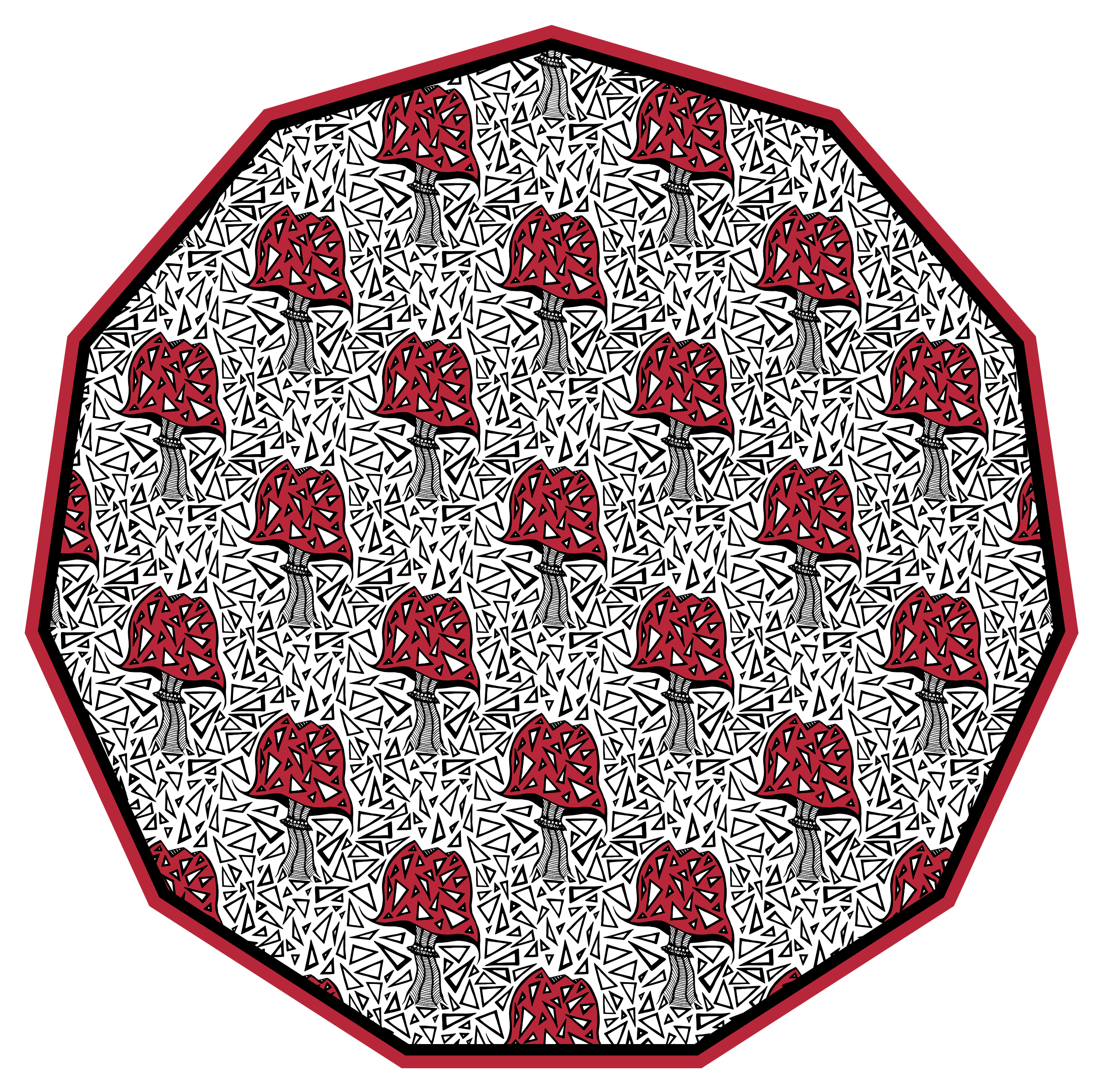 Vinyl Teppich Natur künstlerisches pilzmotiv - TenStickers