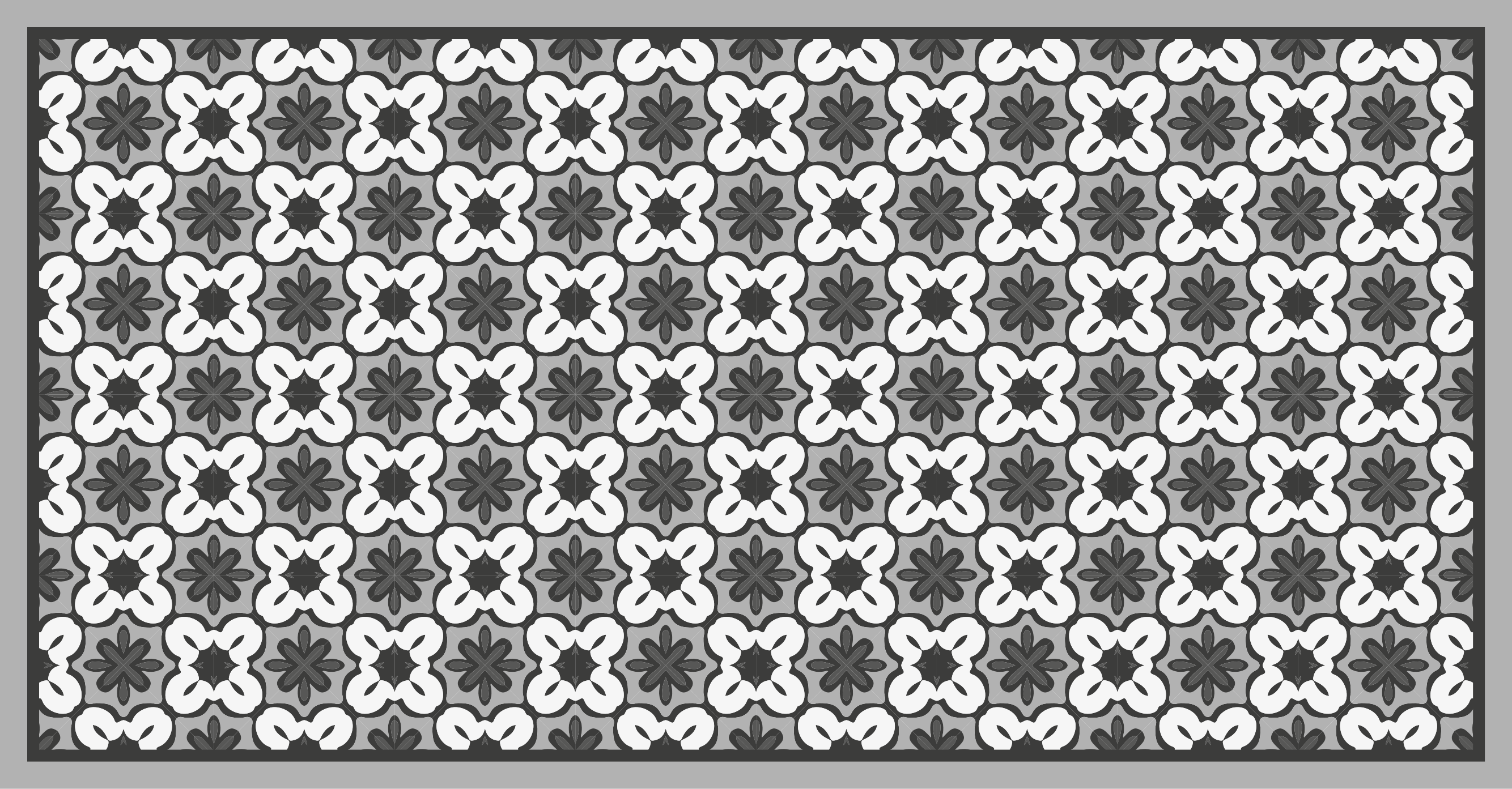 Vinyl Teppich Mosaik klassisches blumenmuster - TenStickers