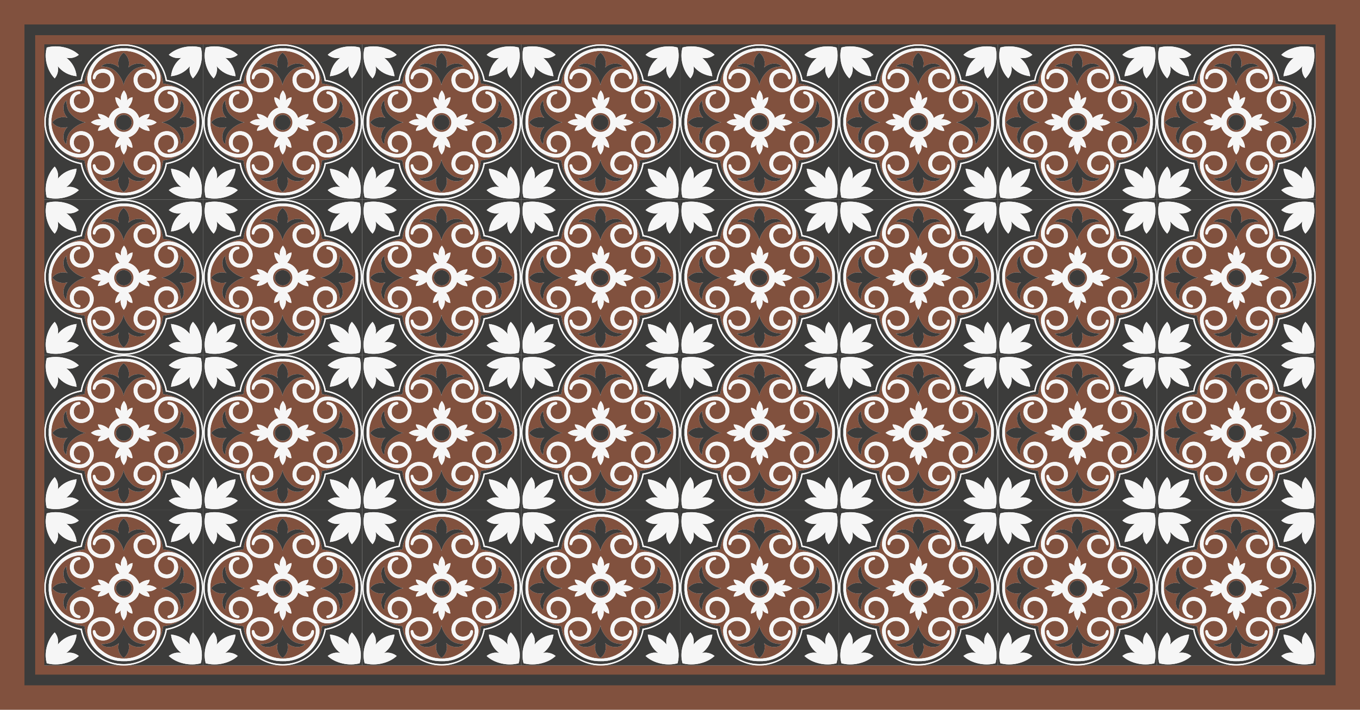 Vinyl Teppich Mosaik komplexes blumenarrangement - TenStickers